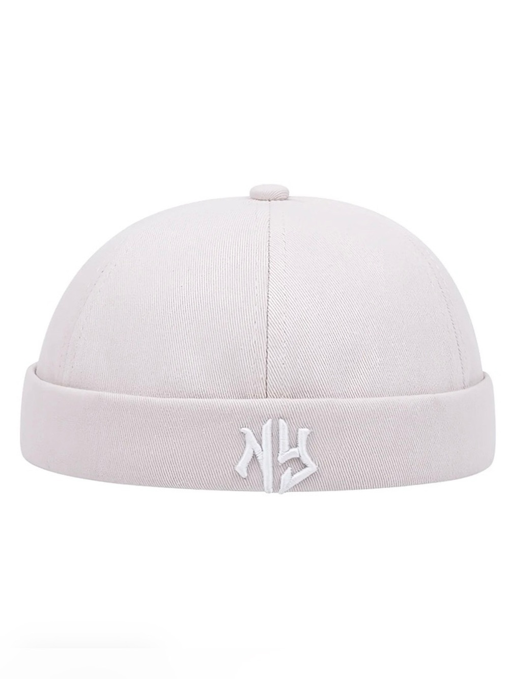Unisex NY Beige Adjustable Beanie Cap